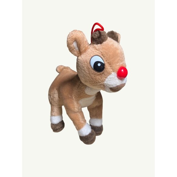 Rudolph The Red-Nosed Reindeer Plush Toy Ornament - Picture 1 of 10